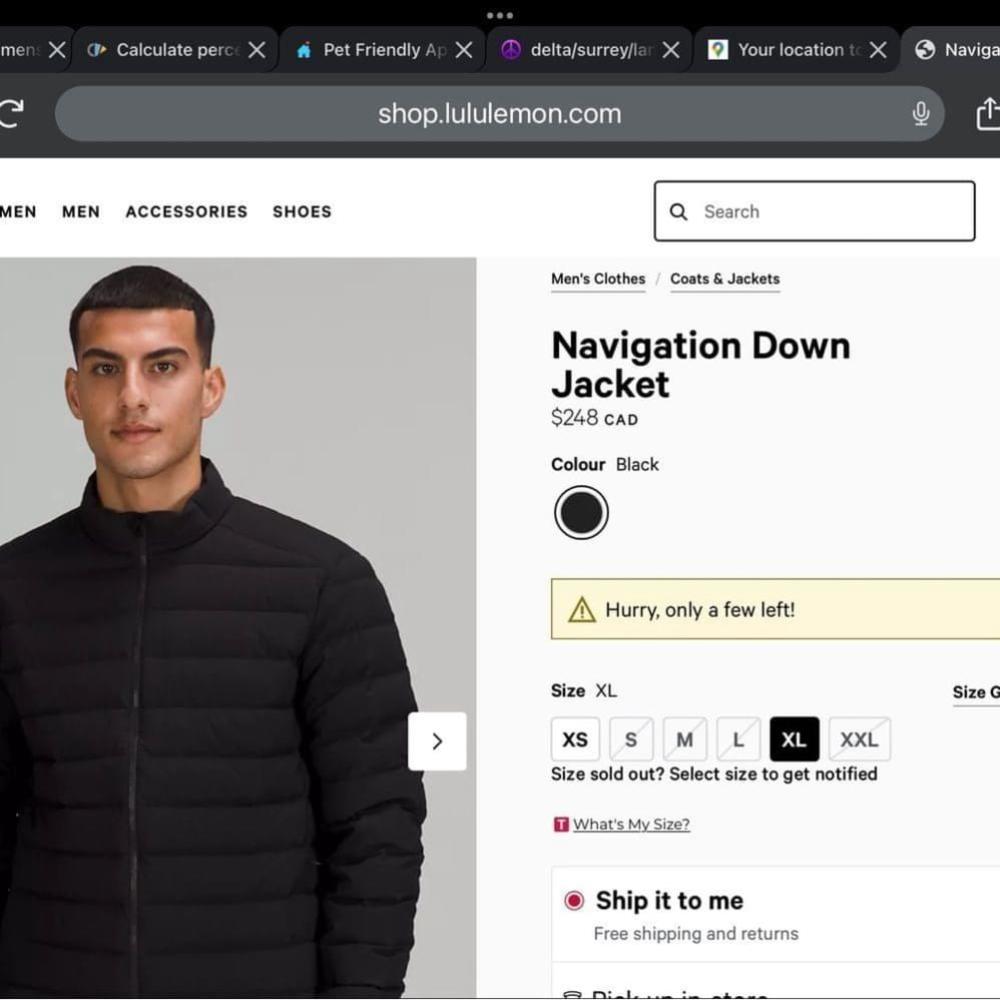 Lululemon Navigation down coat